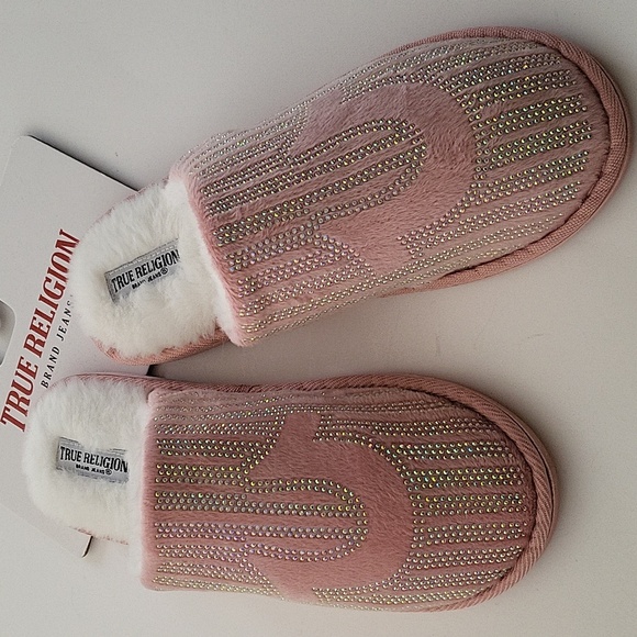 True Religion Shoes - True religion womens slippers slides big logo  Pink size 8 L